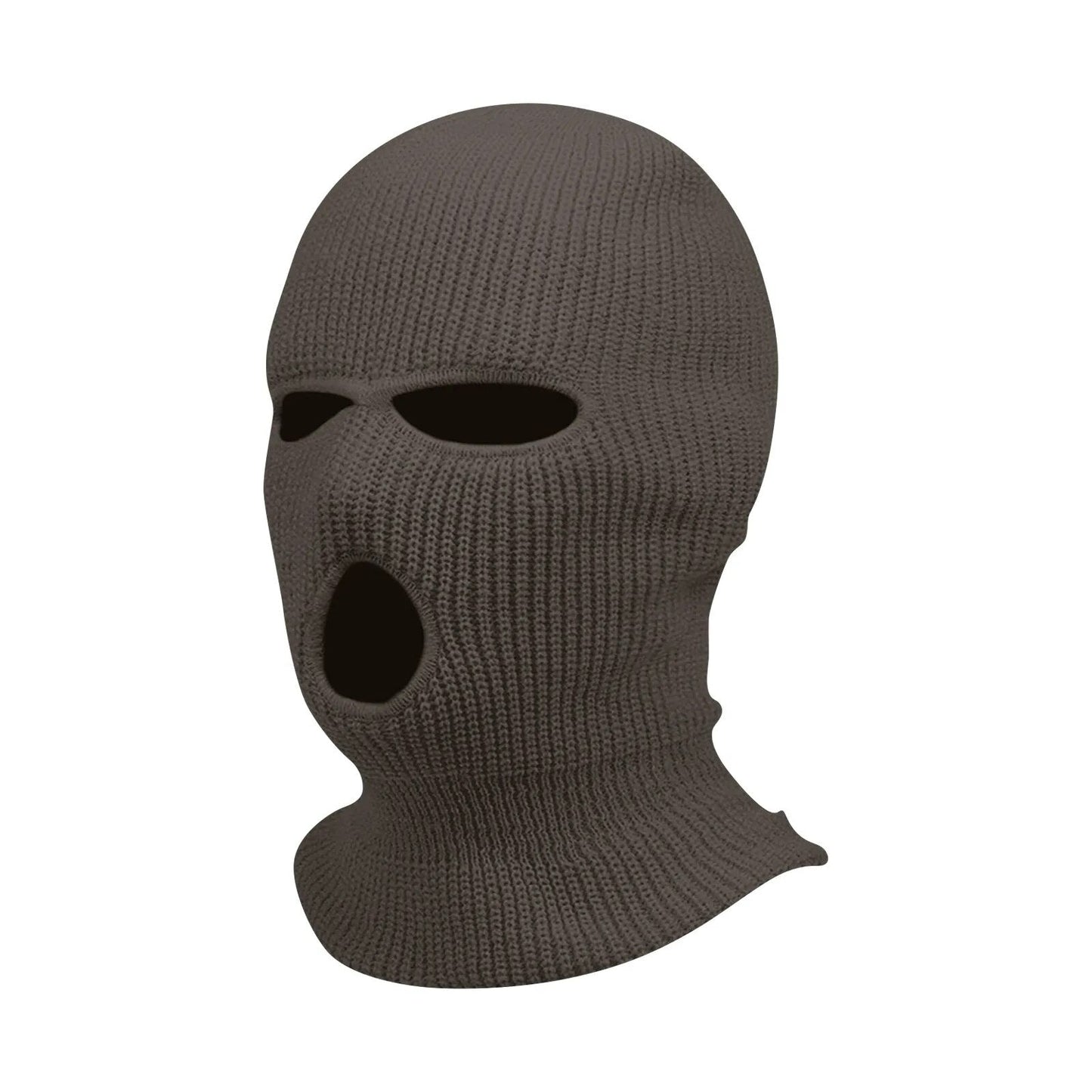 maoxiangshop Winter men's face mask, warm hood, sports scarf, skiing hat, three hole wool hat, outdoor cycling knitted pullover hat