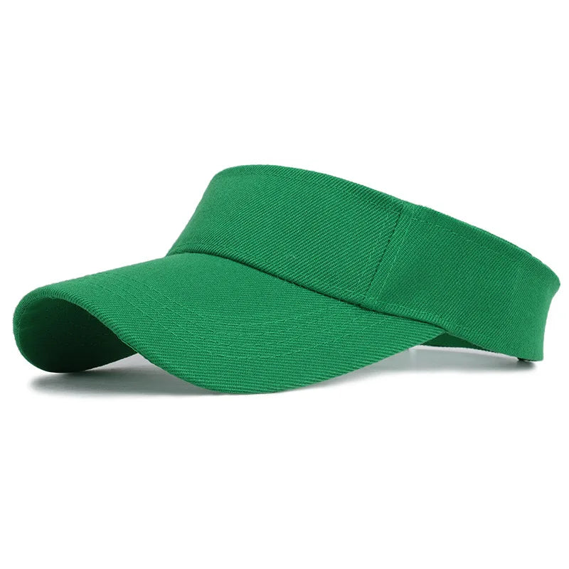 maoxiangshop Summer Sun Hats Men Women Cotton Adjustable Visor UV Protection Top Empty Solid Sport Tennis Golf Running Sunscreen Baseball Cap