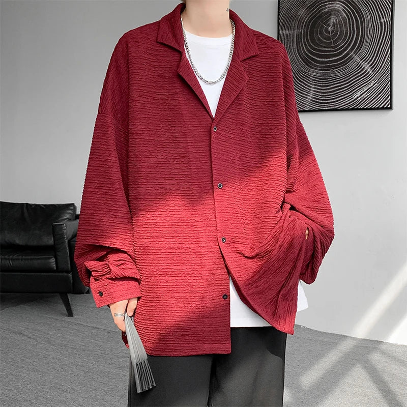 maoxiangshop 2024 Spring Summer Men White Vintage Shirts Mens Harajuku Fashion Oversized Shirt Male Black Casual Streetwear Blouses 5XL