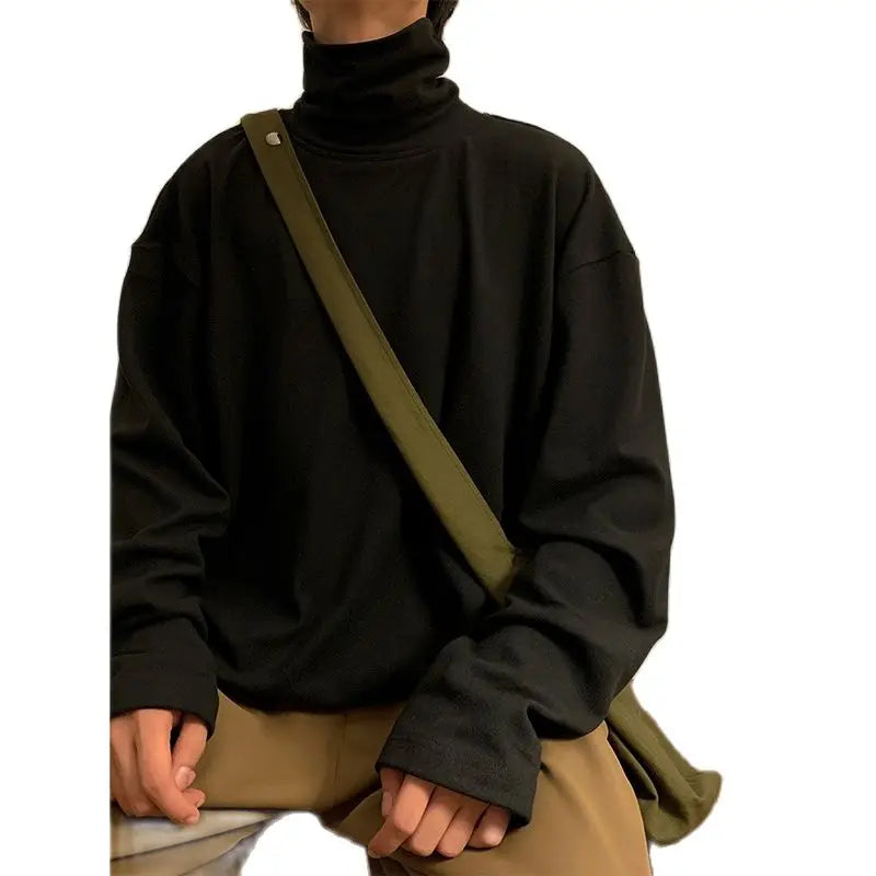 maoxiangshop Casual Sweatshirts Men/Women Hoodies Pullover Streetwear Solid Turtleneck Hoodie Hip hop Basic Hoodies Oversized Clothes