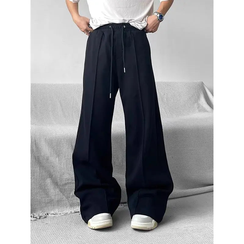 maoxiangshop Wide Leg Sweatpants Men Oversize Gray Sports Pants Sportswear Casual Trousers Male Loose Korean Streetwear Hip Hop