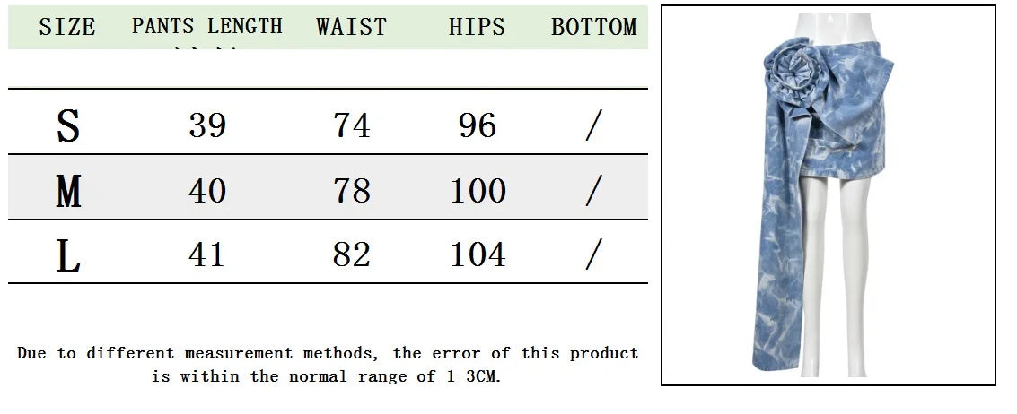 maoxiangshop - Tie Flower Denim Skirt Jean Mini Dress Sexy Y2K Streetwear 2023 Women Winter Fall Fashion Cargo Dress High Waist Tie Dye Skirts