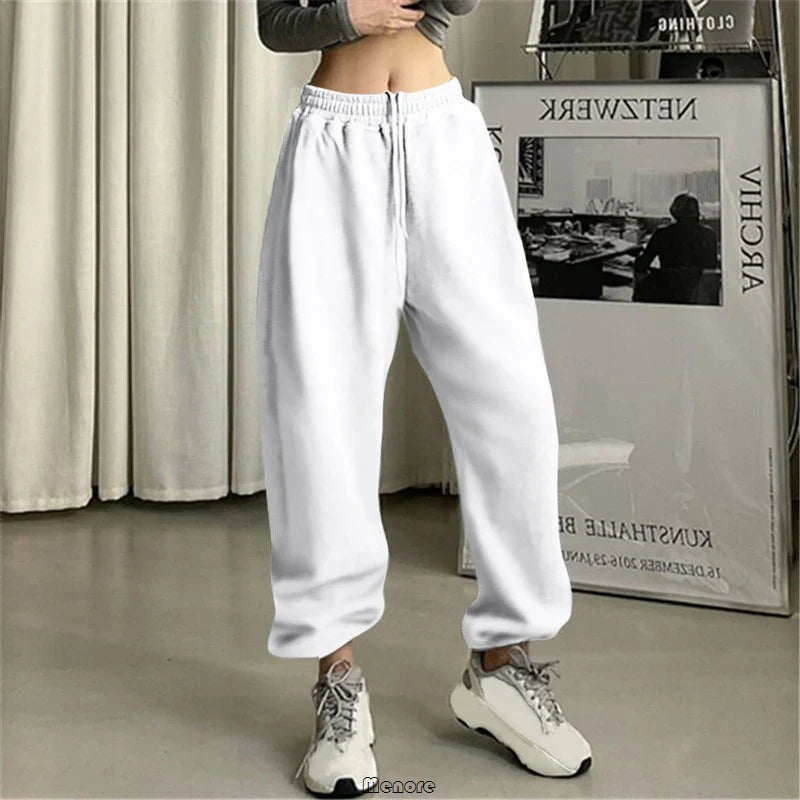 maoxiangshopWomen pants Black Jogging Sweatpants Women for pants Baggy Sports Pants Gray Jogger High Waist Sweat Casual Female Trousers