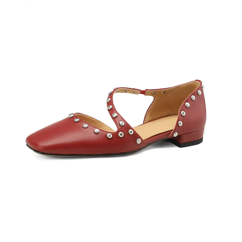 maoxiangshop - New Spring/Autumn Women Pumps square Toe Chunky Heel Mary Janes Solid Women Shoes for Women zapatos de mujer