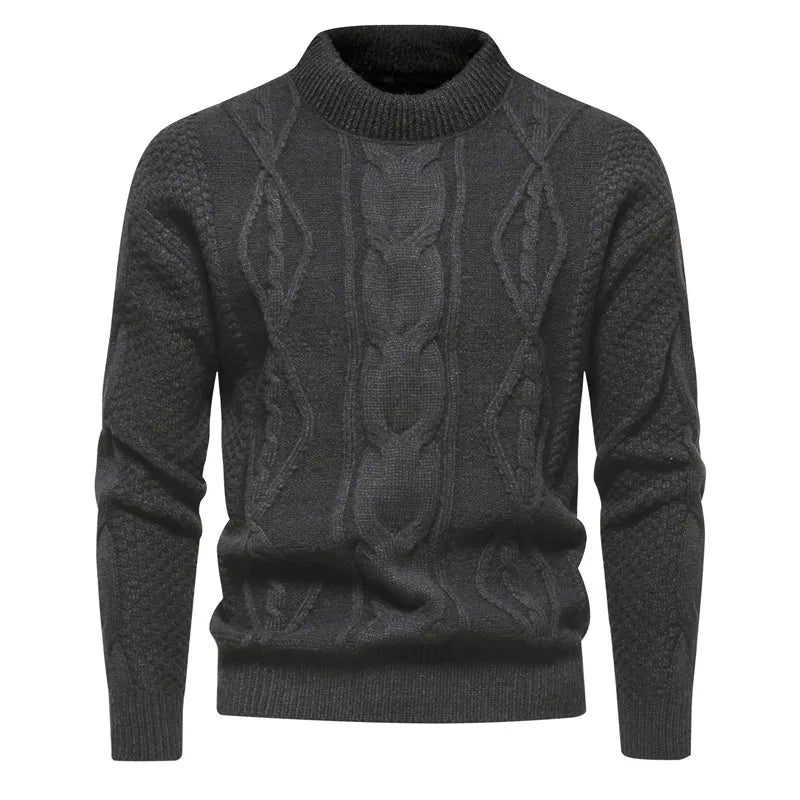 maoxiangshop Autumn and Winter New Sweaters Men's Knitted Sweater Warm Fit High Quality Pullover Sweater Men