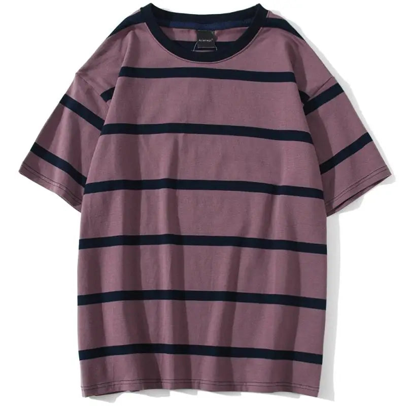 maoxiangshop Mew Men T Shirt Color Block Print 3 Color Optional Tee Shirts Simple High Street Basic All Match Cargo Tops Mens Streetwear