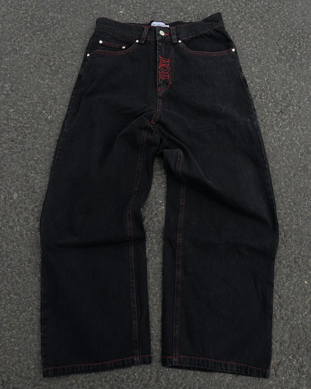 maoxiangshopKorean Fashion NEW Alphabetic Printing Women Jeans Y2k Aesthetic Mid Waist Casual Baggy Trousers Denim Pants Pants Streetwear
