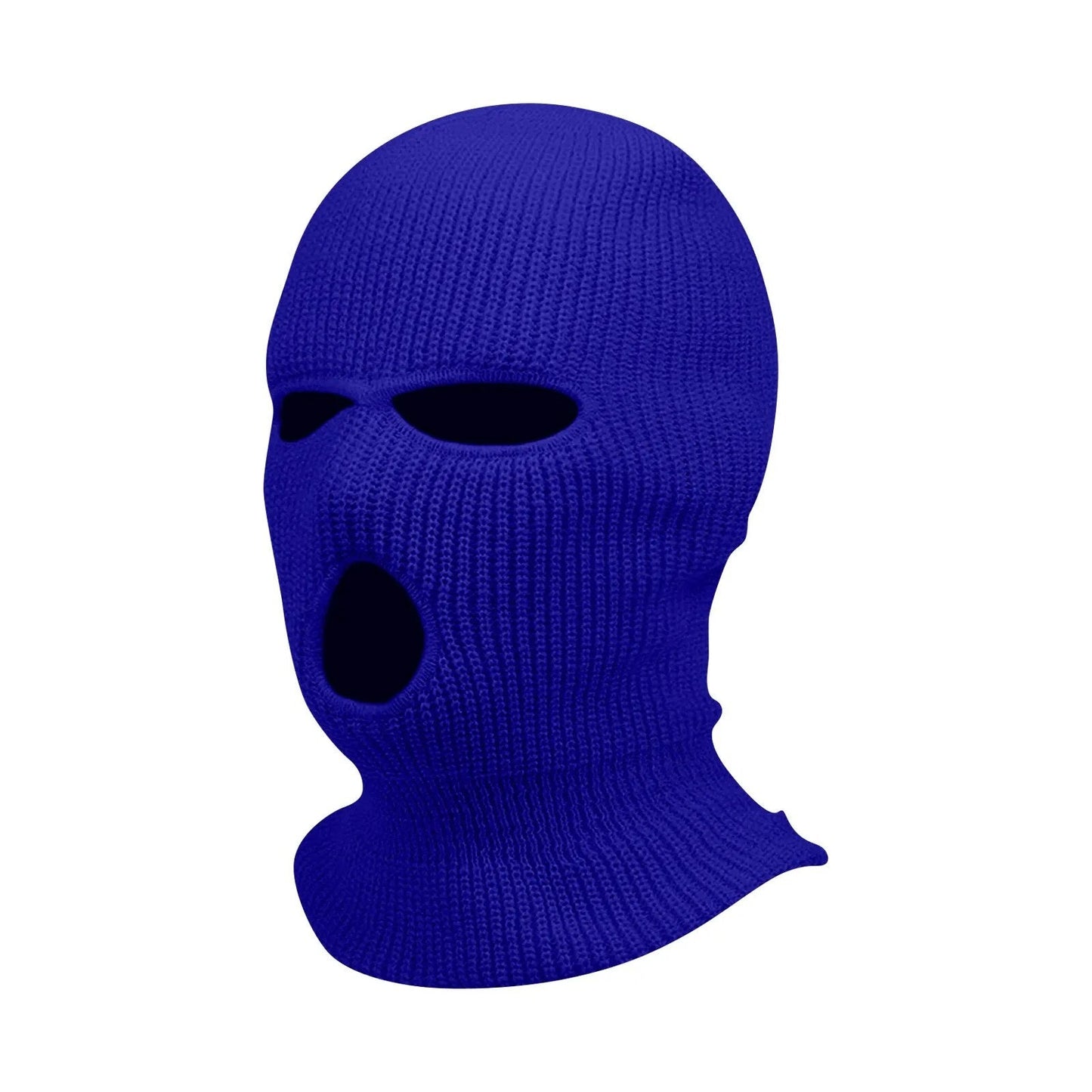 maoxiangshop Winter men's face mask, warm hood, sports scarf, skiing hat, three hole wool hat, outdoor cycling knitted pullover hat