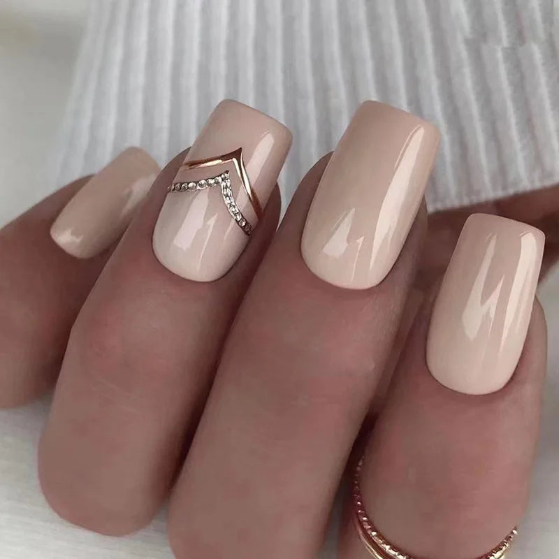 maoxiangshop 24pcs Long Coffin Purple False Nails Ballet Simple Glitter with Glue French Design Wearable Fake Nails Artificial Nail Tips