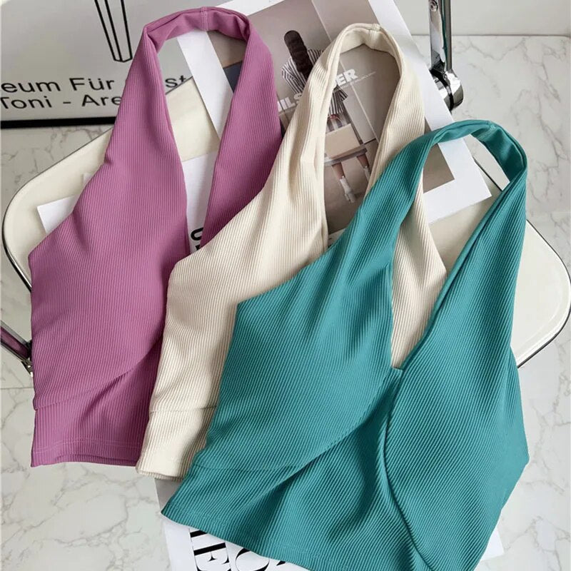maoxiangshopSexy Backless Yoga Sports Bras Women Wireless Workout Tops Nylon Gym Fitness Bras Activewear