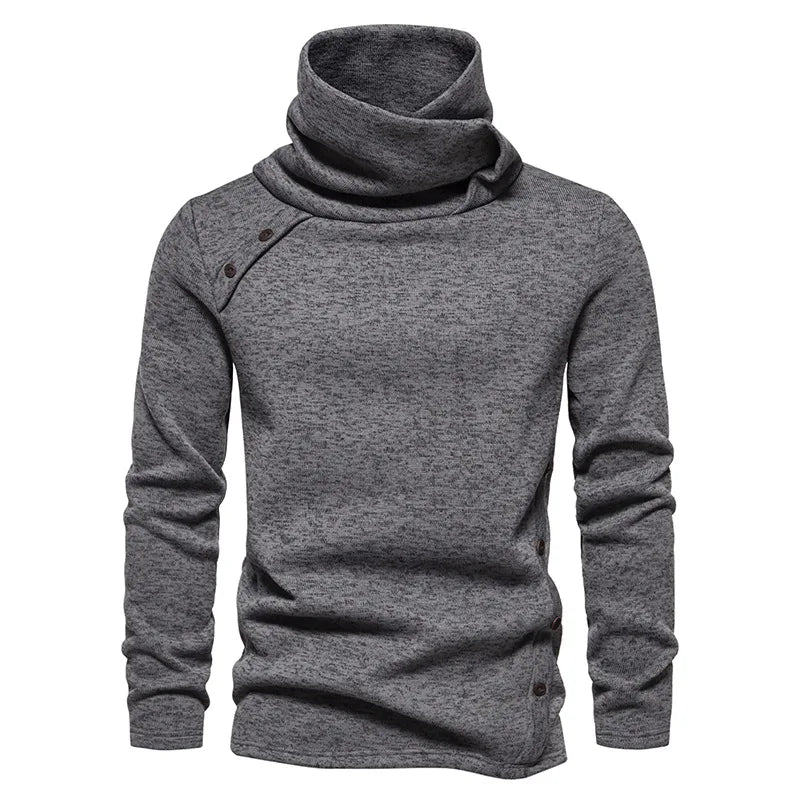 maoxiangshop Sweatwear Men's Hoodies Unbalance Hem Long Sleeve Sweatshirt for Men Clothing Autumn Turtleneck Sweaterss Top Hoodie