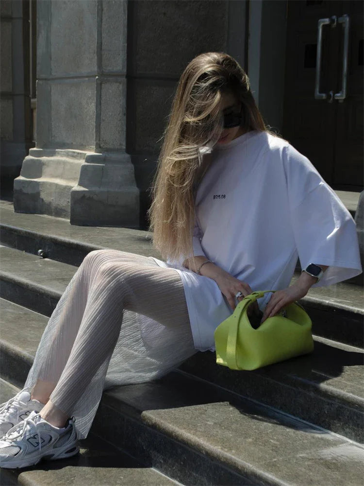 See Through Long Skirt For Women High Waist Sexy Hollow Out Skirts Womens Club Fashion Party Hot Girls Faldas De Mujer