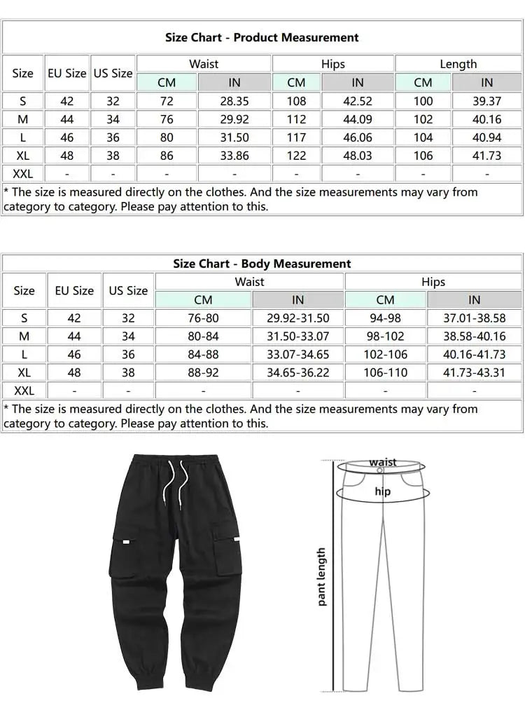 maoxiangshop Men's Cargo Pant Solid Mid-waist Elastic Tooling Trousers Techwear Sweatpants with Flap Pocket Drawstring Beam Feet Pants