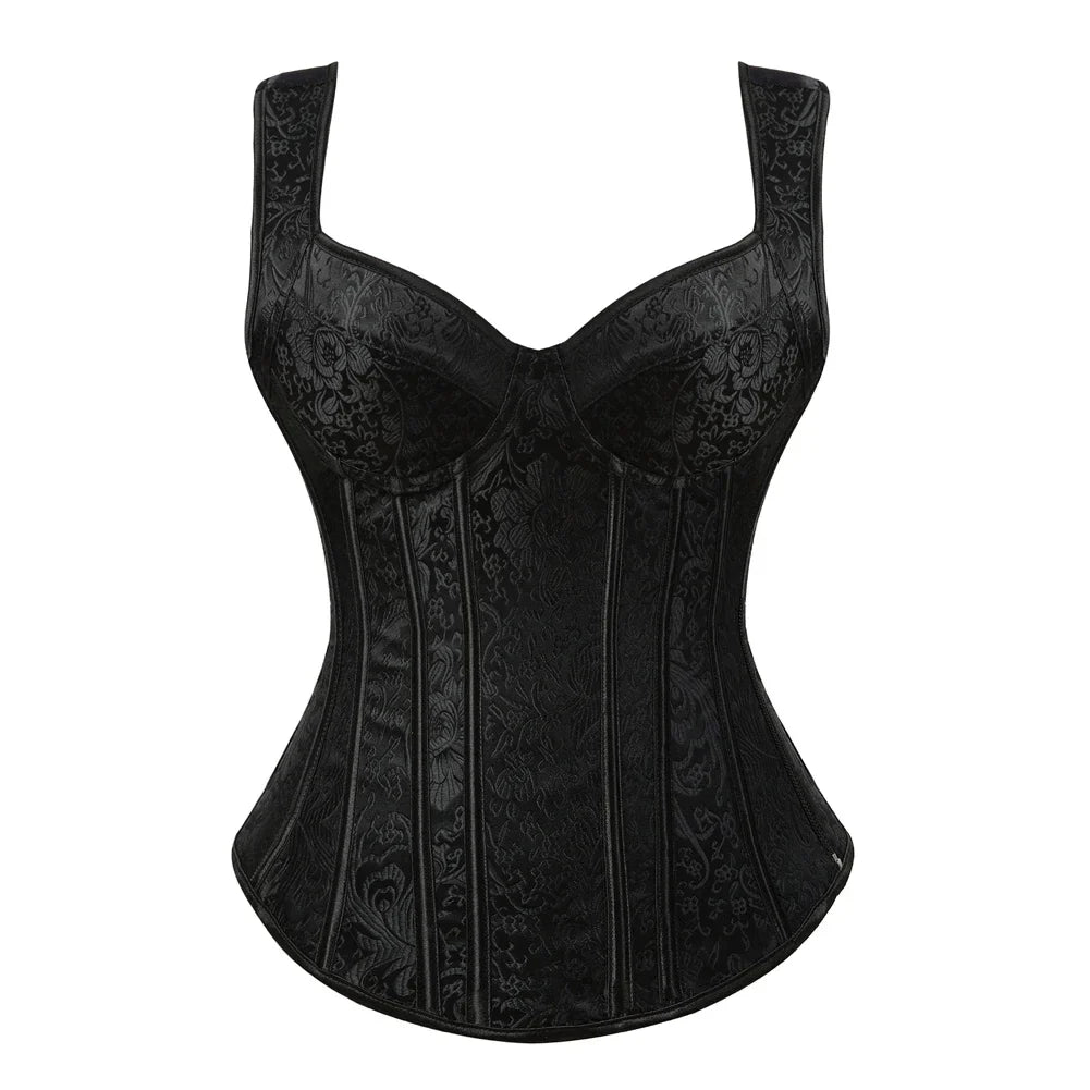 maoxiangshop - Corset Skirt for Women Steampunk Straps Bustiers Dress Sexy Corsetto Dresses Classic Clubwear Carnival Costume Halloween Outfits