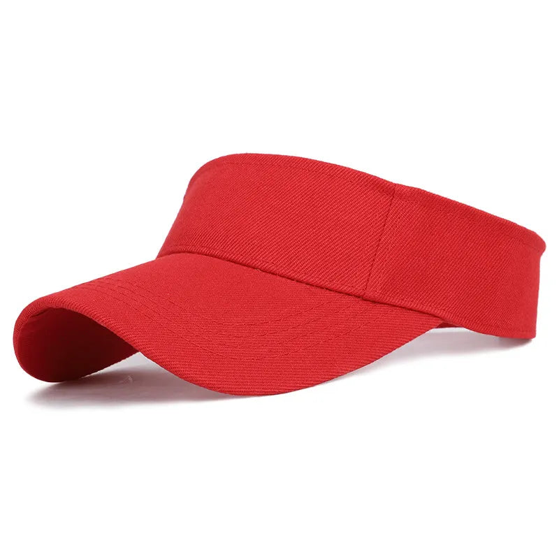 maoxiangshop Summer Sun Hats Men Women Cotton Adjustable Visor UV Protection Top Empty Solid Sport Tennis Golf Running Sunscreen Baseball Cap