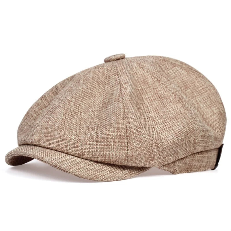 maoxiangshop New Men Casual Newsboy Hat Spring Summer thin retro beret Hat wild casual Hats unisex octagonal Cap Fashion Hip Hop Caps gorras