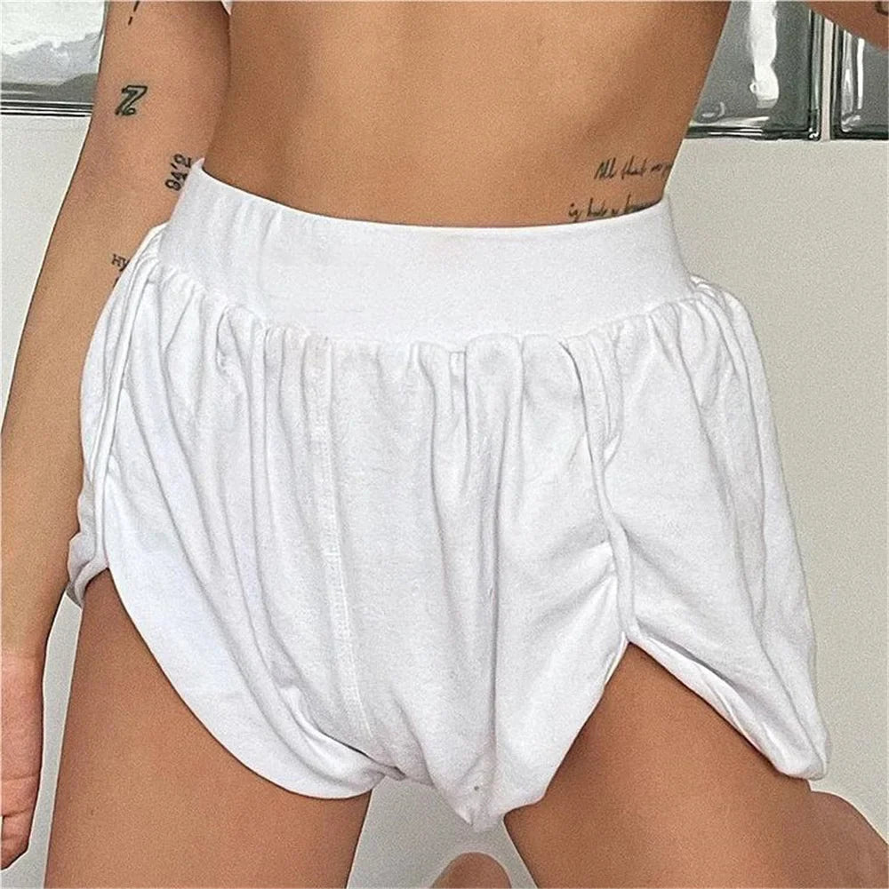 maoxiangshop - Summer high waisted shorts for women korean white knitted biker shorts for womans cute sweat shorts sexy short mujer kawaii