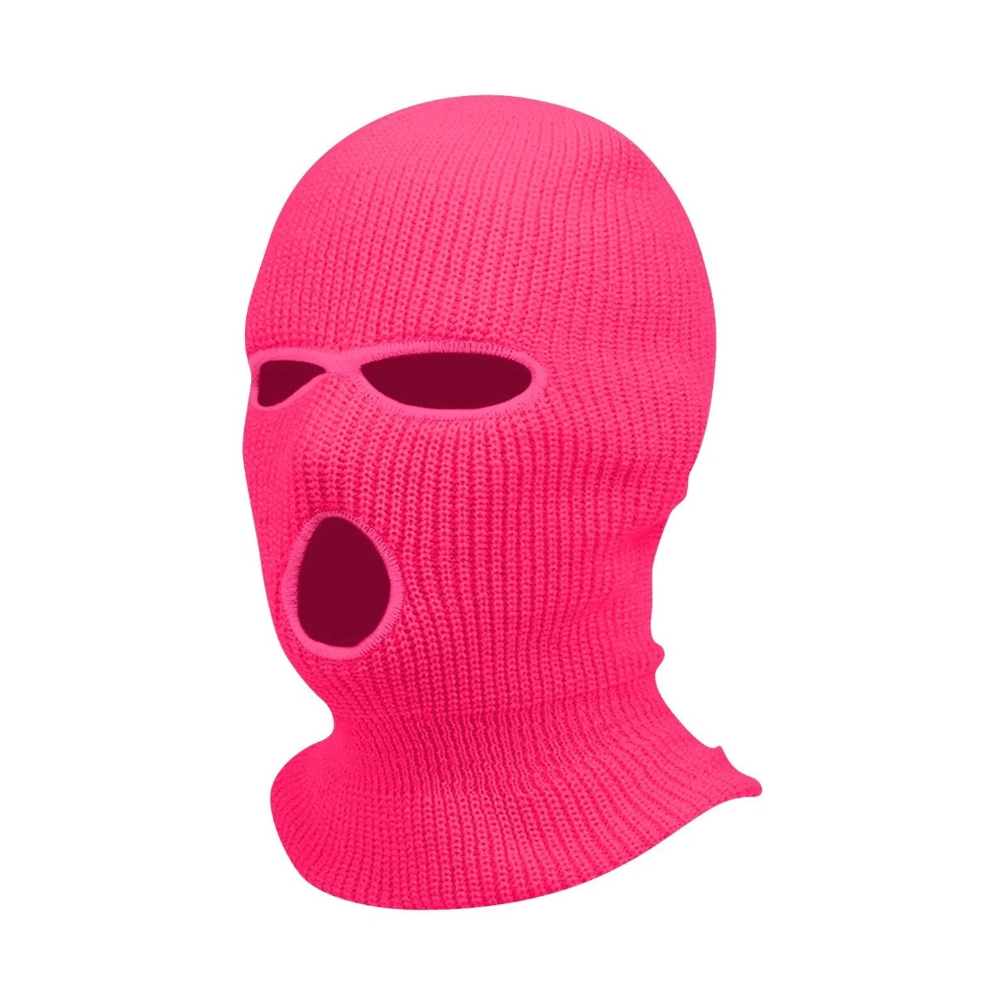 maoxiangshop Winter men's face mask, warm hood, sports scarf, skiing hat, three hole wool hat, outdoor cycling knitted pullover hat
