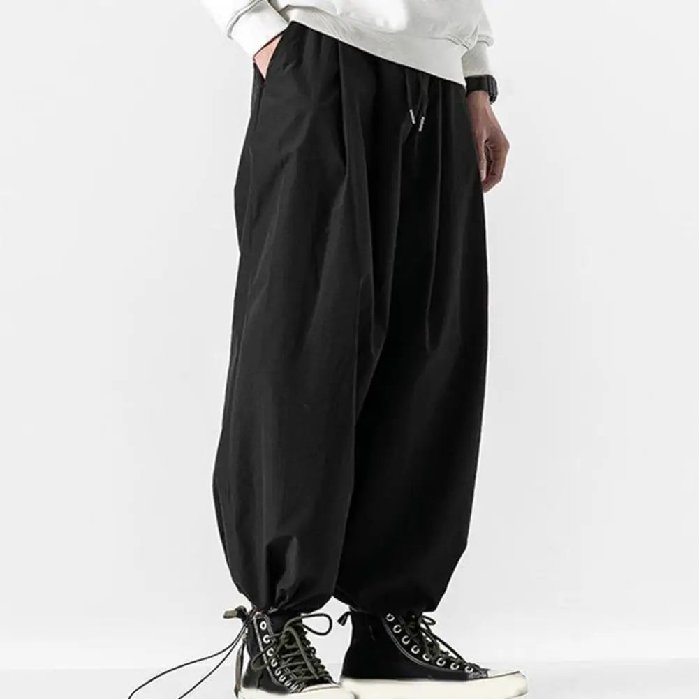 maoxiangshop Spring Men Loose Harem Pants Japanese Wide Leg Pants High Quality Casual Brand Sweatpants Ankle-banded Hip Hop Drawstring Pants