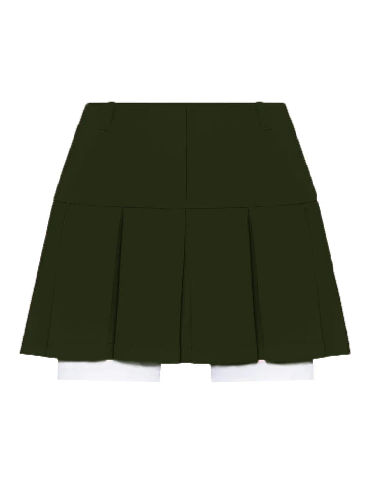 maoxiangshop - New Mini Skirt For Women Cute High Waist Fashion Y2K Skirts Set Casual Streetwear Womens Bottom Black Pleated Skirts