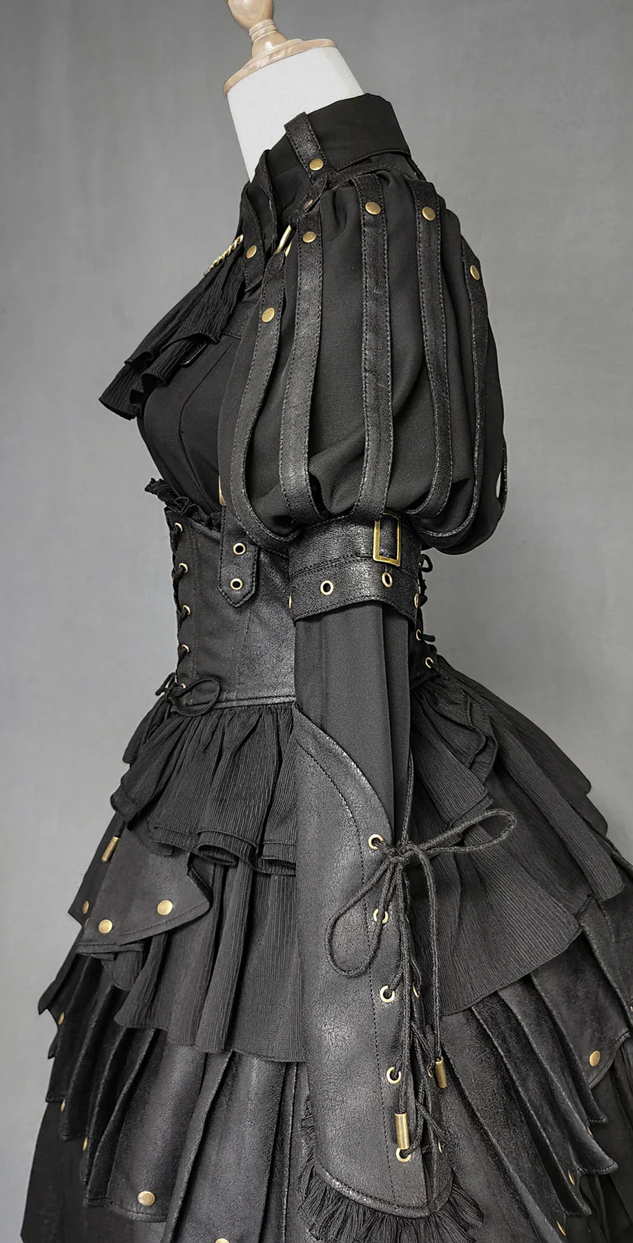 maoxiangshop - Black Fog Beloved Person- Gothic Shirt SK Black Gorgeous Bustier JSK Dress by Fox Trot