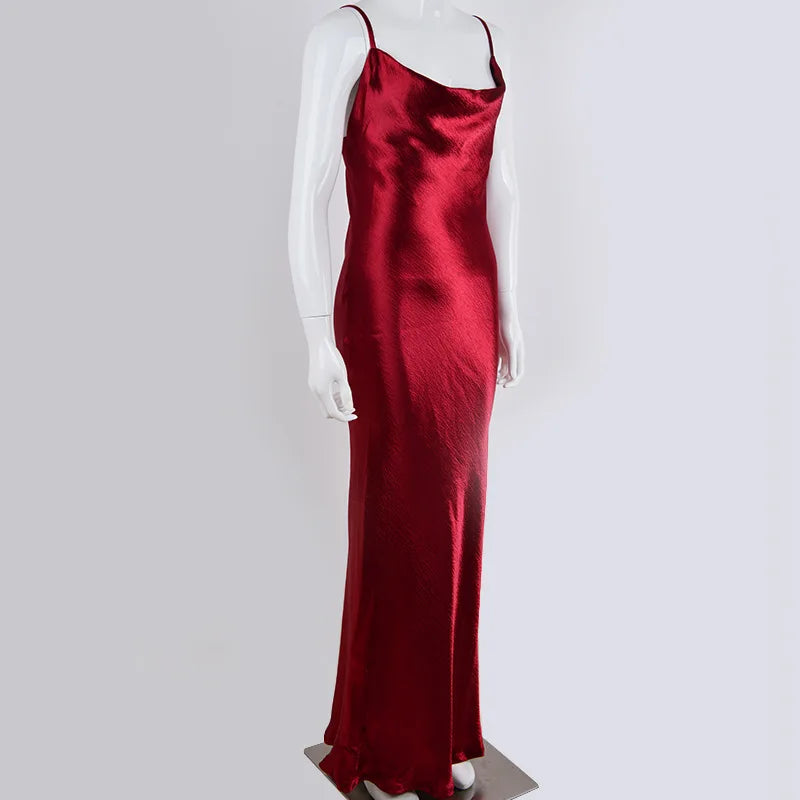 Summer Satin Bodycon Dress Women Party Dress New Arrivals Gold Draped Backless Dress Sexy Celebrity Club Night Dresses