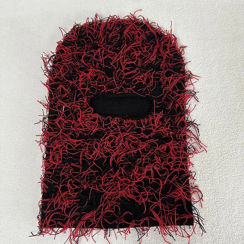 maoxiangshop Balaclava Distressed Knitted Full Face Ski Mask for Men Women Beanies Hats Skullies Camouflage Winter Warm Bonnet Windproof Hats