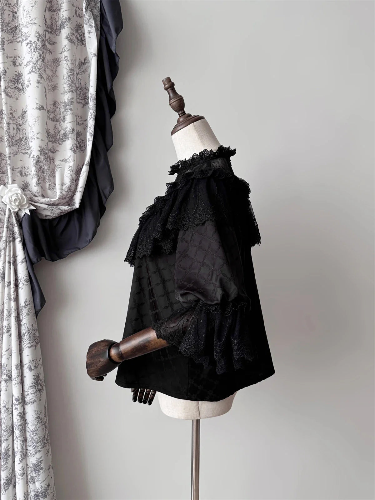 maoxiangshop - Muppet Mind Ben~Classic Lolita Shirt V-neck Short Sleeves Blouse