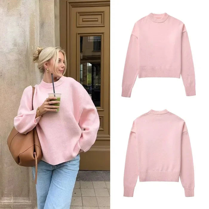 maoxiangshop - Autumn Warm Sweater Women Pullovers Winter New Korean Women Lazy Elegant Casual Loose Knitted Sweater Female Tops Jumper