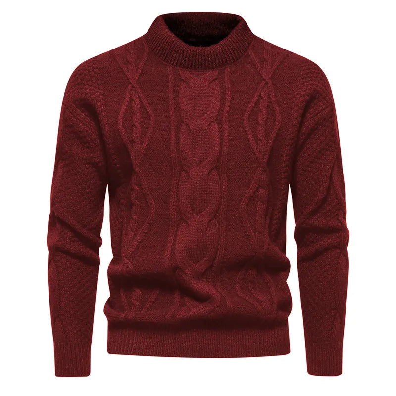 maoxiangshop Autumn and Winter New Sweaters Men's Knitted Sweater Warm Fit High Quality Pullover Sweater Men