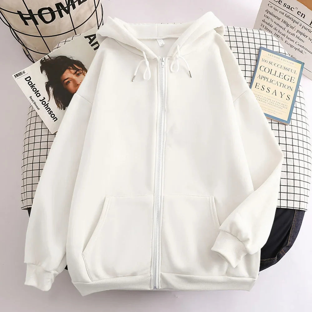 maoxiangshop Fashion Mens Jacket Coat Long Sleeve Sweatshirts Oversized Zipper Hoodies Streetwear Loose Man Hoodies Casual Jacket