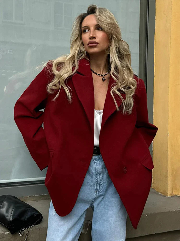 Solid Casual Women's Outerwears Button Turn-down Collar Women's Jacket Fashion Office Wear Jackets Female Autumn New In Coats
