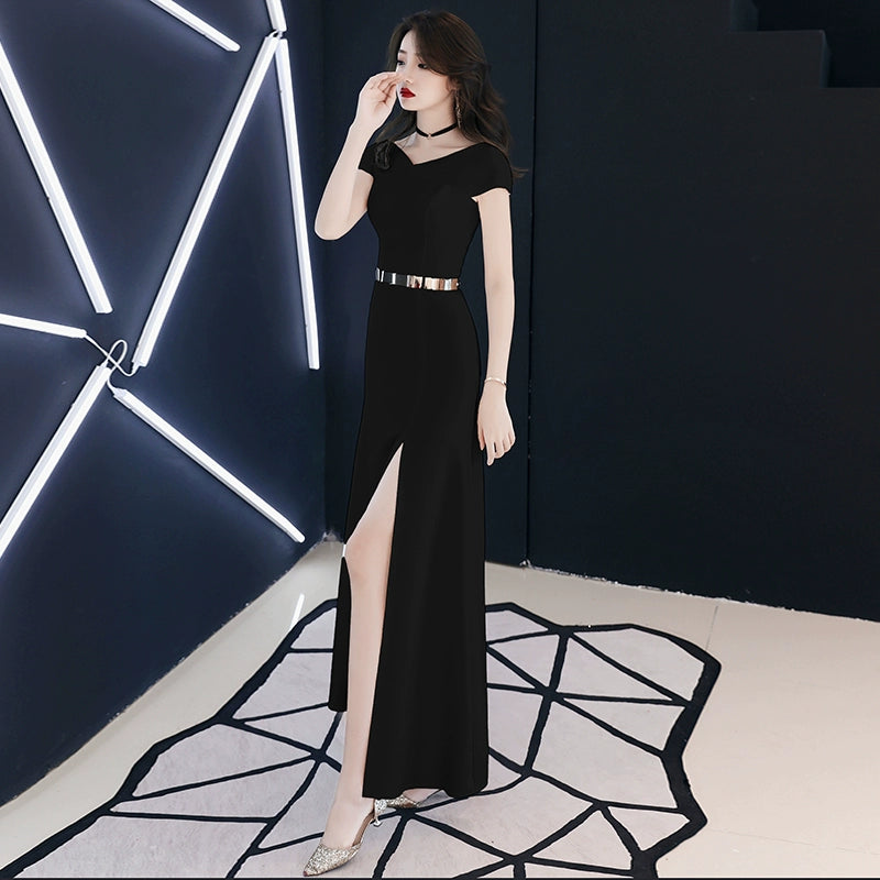 White evening dress dress women's new high-end temperament banquet aura queen elegant celebrity dress long
