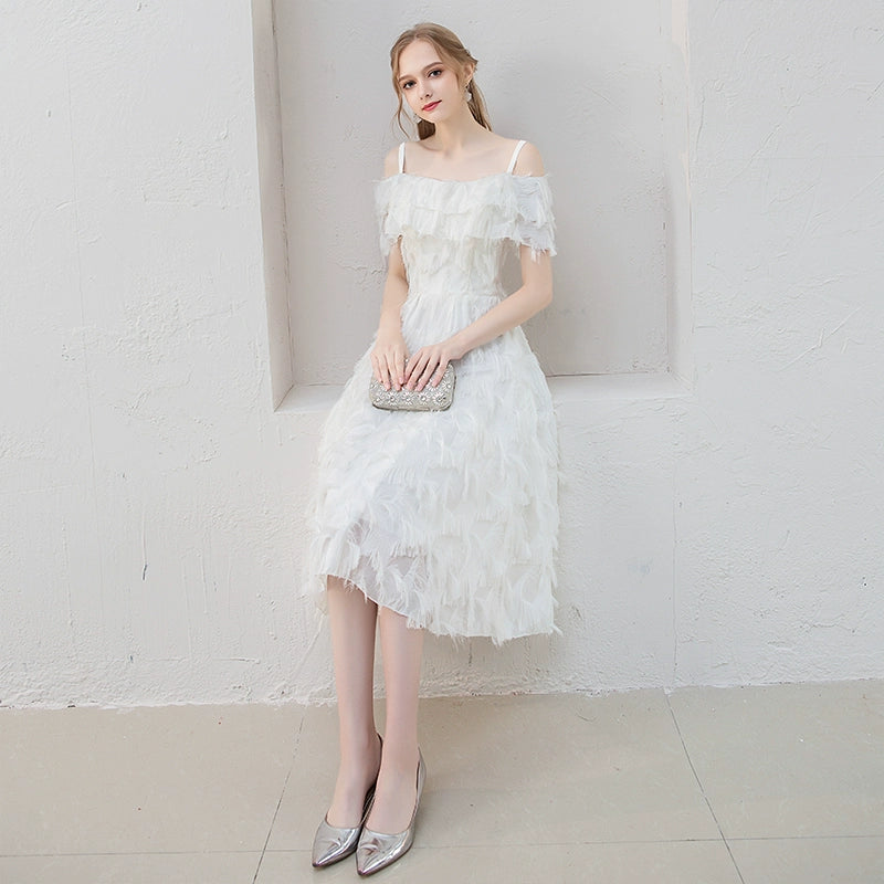White evening dress dress women can usually wear fairy host Mori small dress dress Hepburn style dating