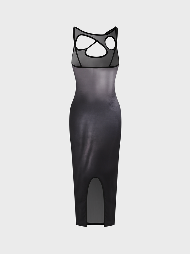 Sculpture Aesthetics Spaghetti Human Body Maxi Dress
