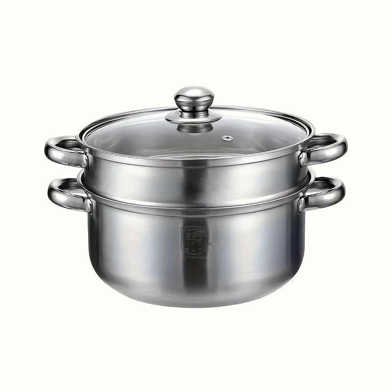 Premium Stainless Steel Cookware Set - Includes Soup, Steamer & Noodle Pots for Home and Outdoor Use