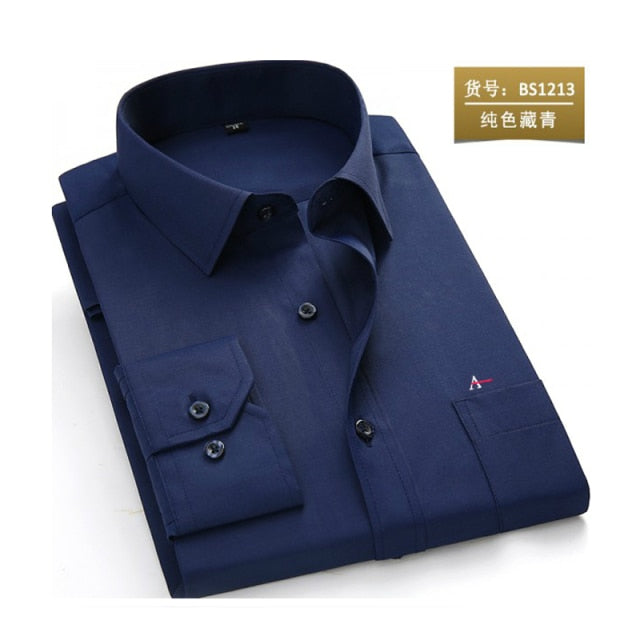 maoxiangshop reserva aramy New men shirt Long Sleeve Men Dress Shirt Fashion Male Business Formal Wear Office Working Shirts white shirt