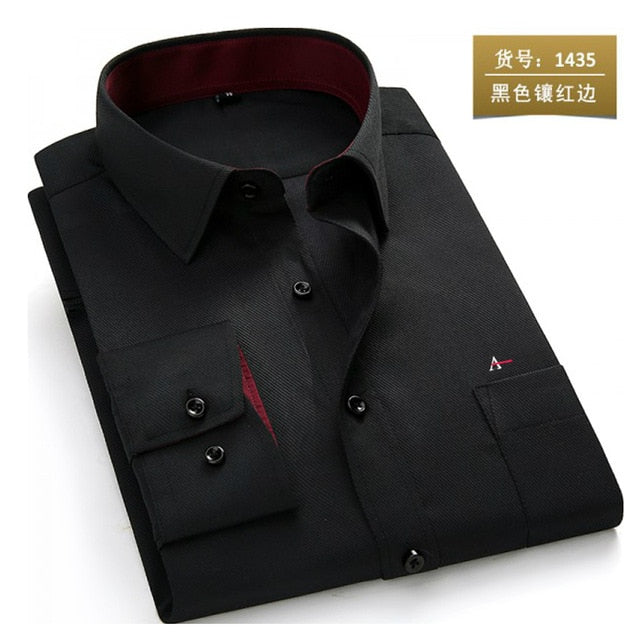 maoxiangshop reserva aramy New men shirt Long Sleeve Men Dress Shirt Fashion Male Business Formal Wear Office Working Shirts white shirt