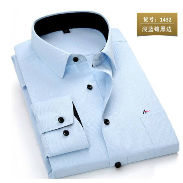 maoxiangshop reserva aramy New men shirt Long Sleeve Men Dress Shirt Fashion Male Business Formal Wear Office Working Shirts white shirt