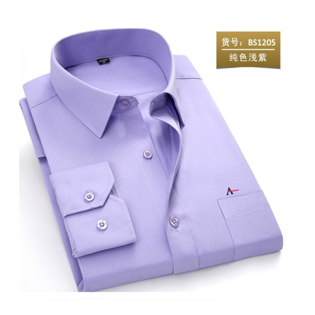 maoxiangshop reserva aramy New men shirt Long Sleeve Men Dress Shirt Fashion Male Business Formal Wear Office Working Shirts white shirt