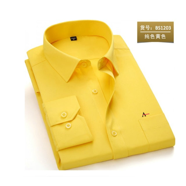 maoxiangshop reserva aramy New men shirt Long Sleeve Men Dress Shirt Fashion Male Business Formal Wear Office Working Shirts white shirt