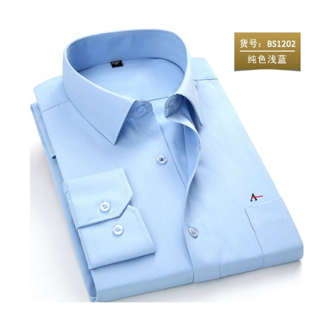 maoxiangshop reserva aramy New men shirt Long Sleeve Men Dress Shirt Fashion Male Business Formal Wear Office Working Shirts white shirt