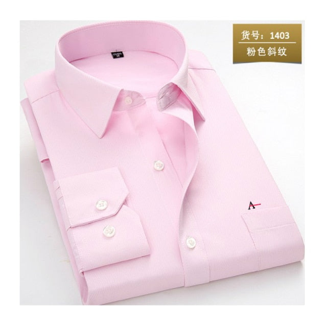 maoxiangshop reserva aramy New men shirt Long Sleeve Men Dress Shirt Fashion Male Business Formal Wear Office Working Shirts white shirt