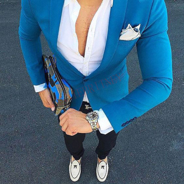 maoxiangshop Fashion Lattice Men's Suit Slim Fit Prom Wedding Suits for Men Groom Tuxedo Jacket Pants Set Custom White Casual Men Blazer