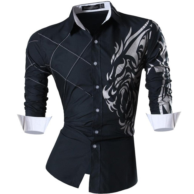 jeansian Spring Autumn Features Shirts Men Casual Jeans Shirt New Arrival Long Sleeve Casual Slim Fit Male Shirts Z034