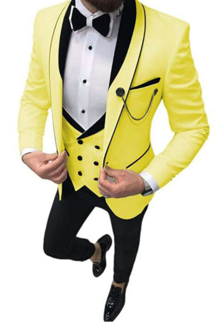 maoxiangshop Men's Suit Fashion Formal Business Slim Fit 3-Pieces White Blazers Burgundy Pant Men's Tuxedo Wedding Men Suits Groom Suit