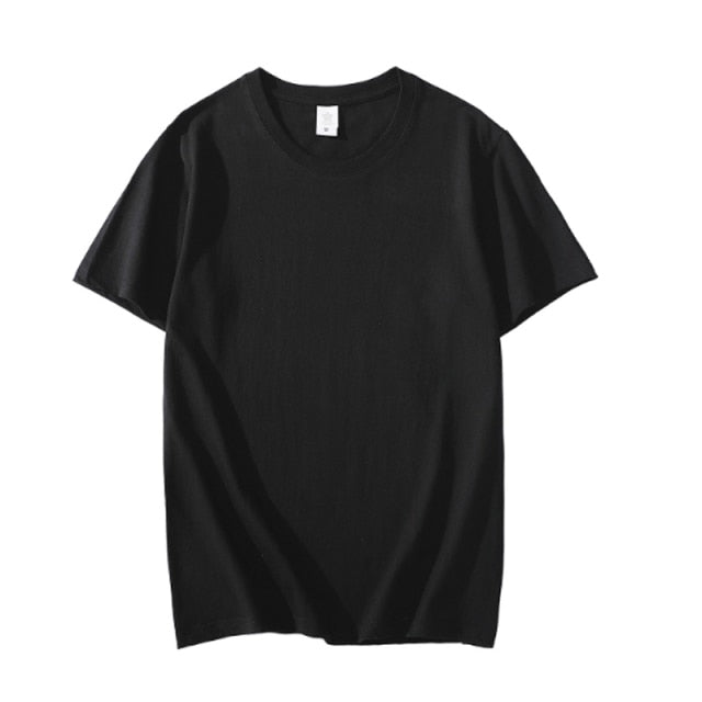 New Summer 100% Cotton Men's T Shirt Casual Short Sleeve Black White Pink Gray Basic T Shirts Daily Casual Tops Tees 4XL
