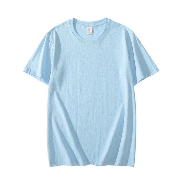 New Summer 100% Cotton Men's T Shirt Casual Short Sleeve Black White Pink Gray Basic T Shirts Daily Casual Tops Tees 4XL
