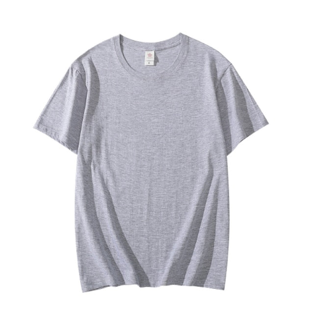 New Summer 100% Cotton Men's T Shirt Casual Short Sleeve Black White Pink Gray Basic T Shirts Daily Casual Tops Tees 4XL