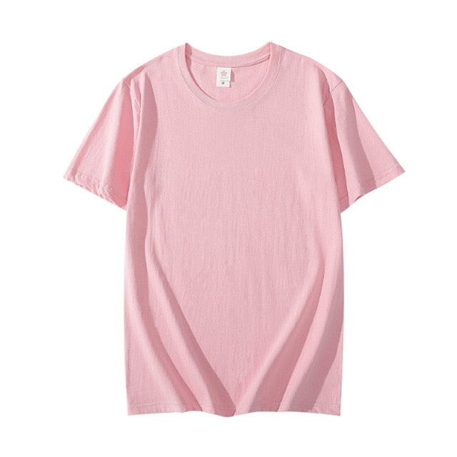 New Summer 100% Cotton Men's T Shirt Casual Short Sleeve Black White Pink Gray Basic T Shirts Daily Casual Tops Tees 4XL